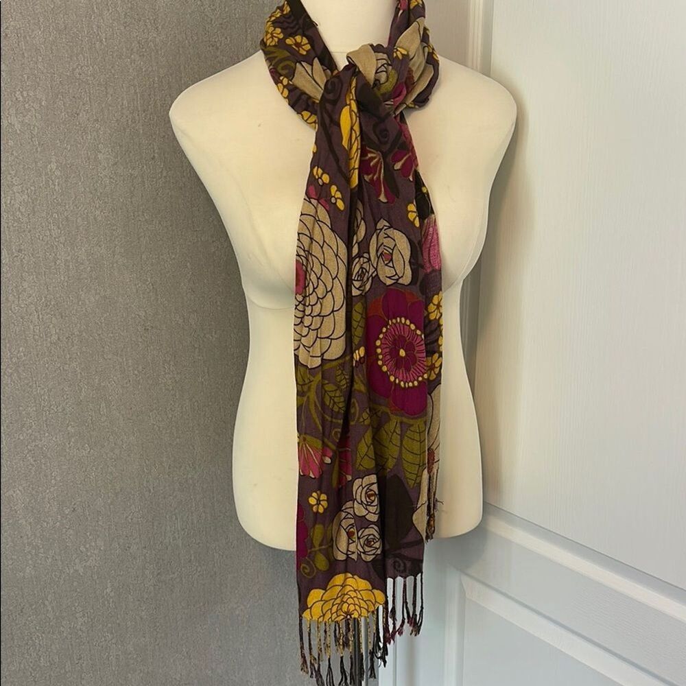 Spartina 449 Floral Scarf  with Fringe